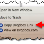 Copy Dropbox Link in Mac