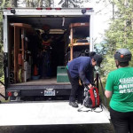 The equipment is handed out.