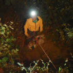 Chloe and Valon, partway up and ready to keep going.