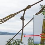 A picture of a tied rope with an inset showing the rescuers are at the literal end of a 200 foot rope.